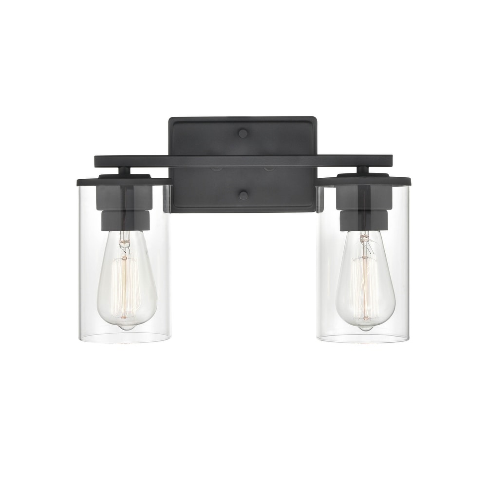 Two light black vanity light hot sale