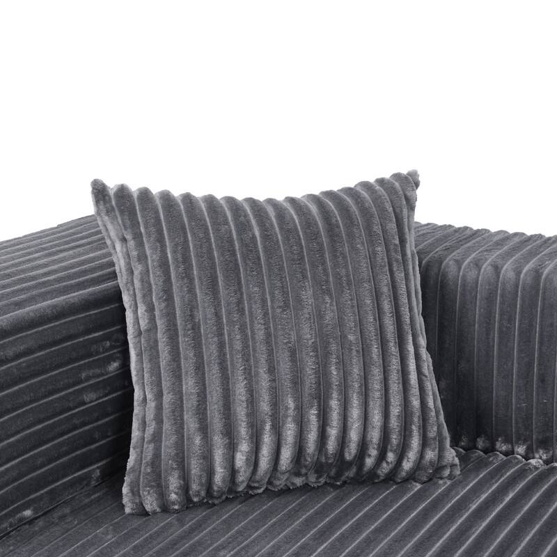 105-in L Casual Gray( Corduroy)-Left Chaise Sectional