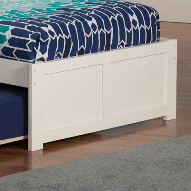 Concord Platform Bed with Footboard and Twin Trundle Bed