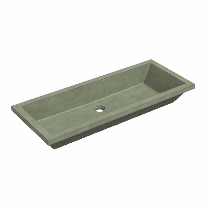 Native Trails NSL3715 NativeStone 37" Rectangular Concrete Undermount