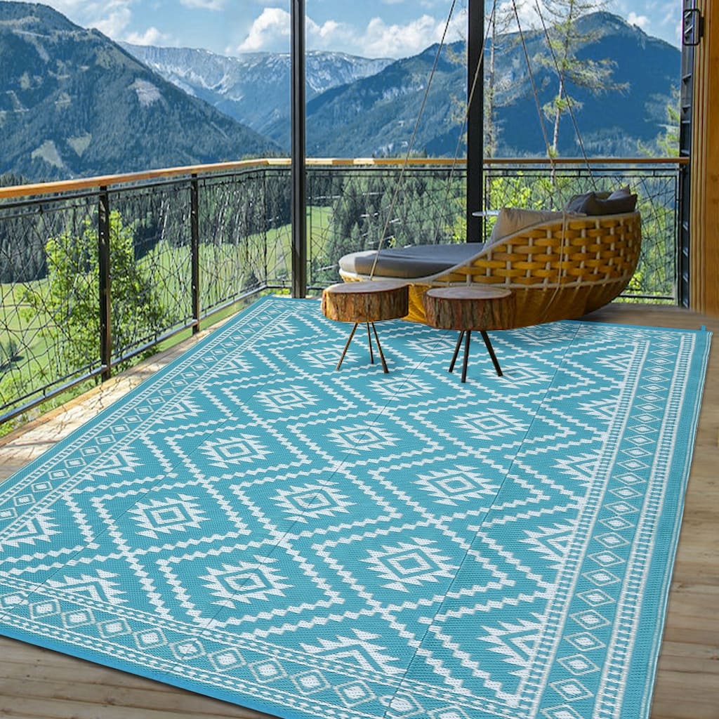 Outdoor Camping Rugs, Reversible Mats, Plastic Straw Rug for Patio