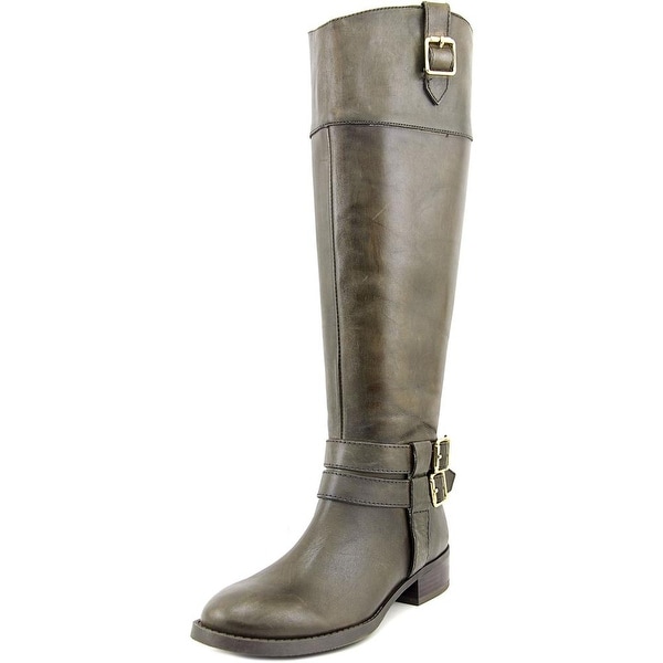 INC International Concepts Fahnee Women Round Toe Leather Green Knee High Boot