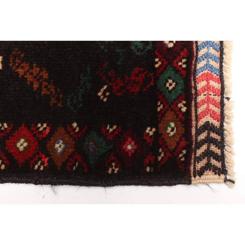 ECARPETGALLERY Hand-knotted Teimani Dark Red Wool Rug - 2'10 x 4'11