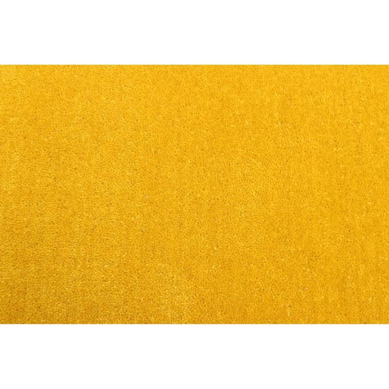 ECARPETGALLERY Hand Loomed Kashkuli Gabbeh Gold Wool Rug - 3'1 x 4'11