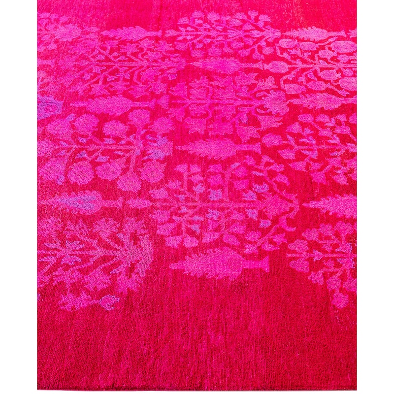 Overdyed One-of-a-Kind Hand-Knotted Area Rug - Pink - 4' 9" x 6' 10"