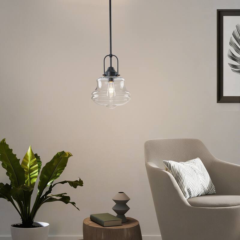 Starsky 1-Light Farmhouse Schoolhouse Single Pendant