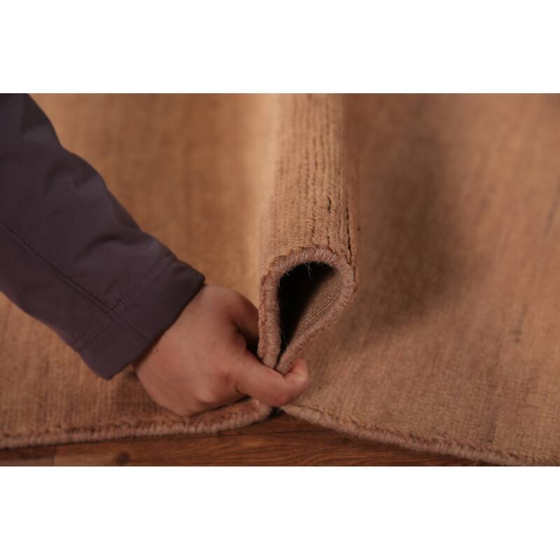 Gabbeh Oriental Rug Hand-Knotted Brown Wool Carpet - 2'6" x 4'4"