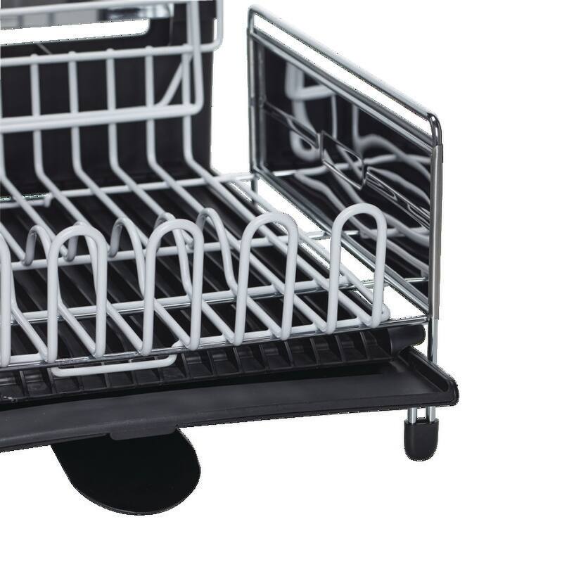 Sabatier Expandable Stainless Steel Dish Rack with RustResistant Soft Coated Wires and Bi
