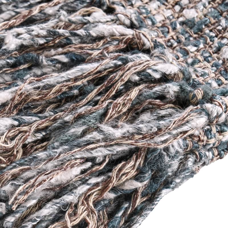 Villa by Classic Home Recycled Cotton Blend 50x70 Woven Throw Blanket