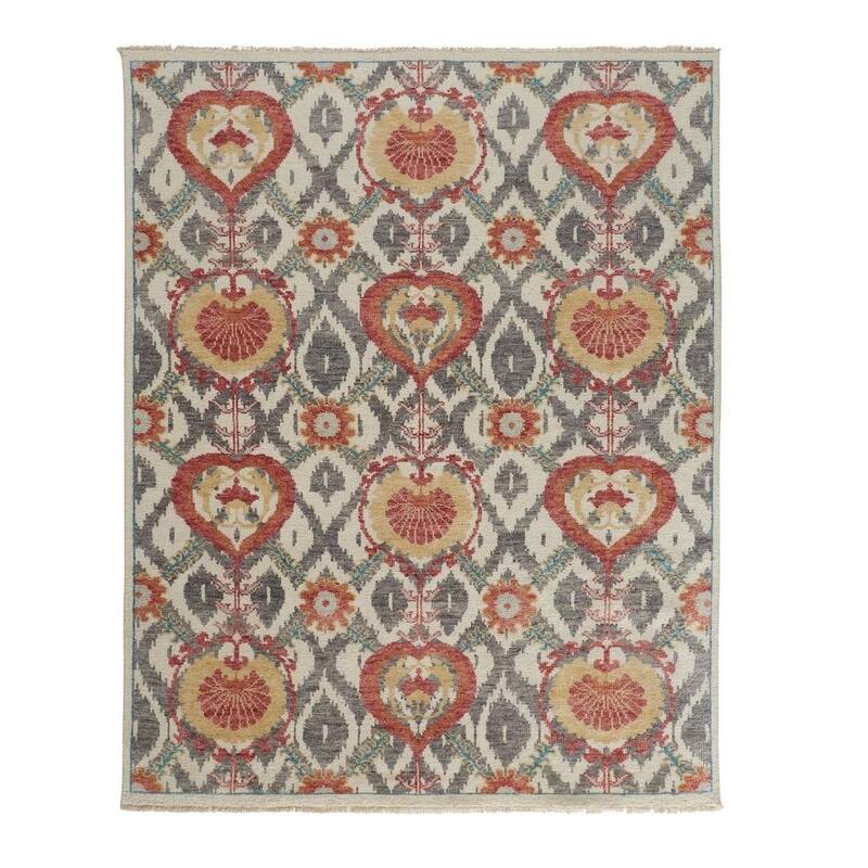 Zacij Floral Traditional Stain Resistant Durable Area Rug By HomeRoots - 4' x 6'