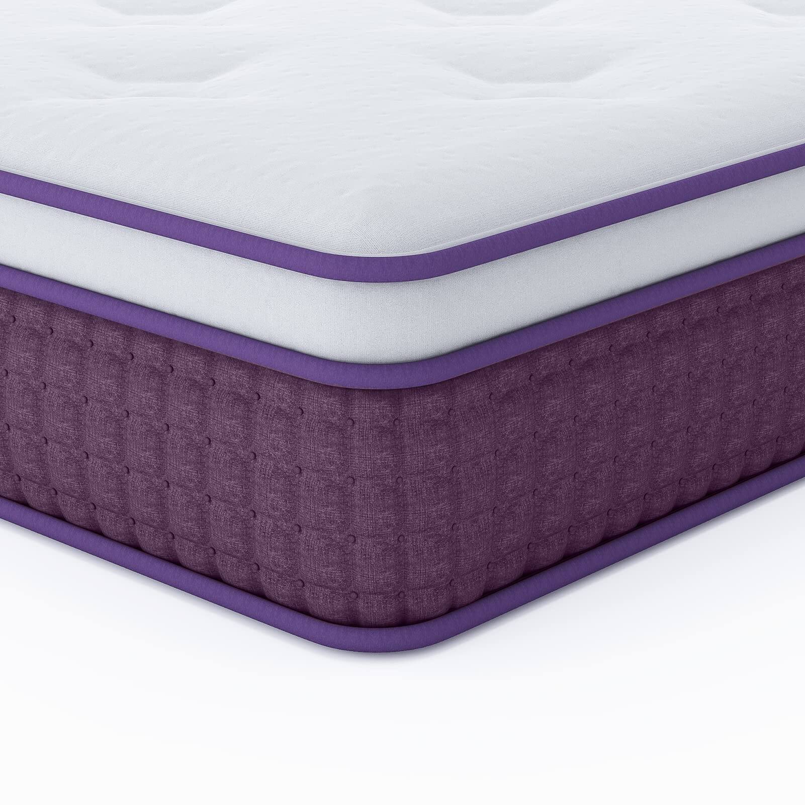 10 Inch Innerspring Hybrid Full Size Mattress, Motion Isolation Individually Pocketed Coils