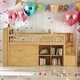 preview thumbnail 2 of 11, Twin Size Loft Bed with LED and Bookshelf,2-step Stairs,Drawers and Shelves,Solid Wood Sturdy Frame