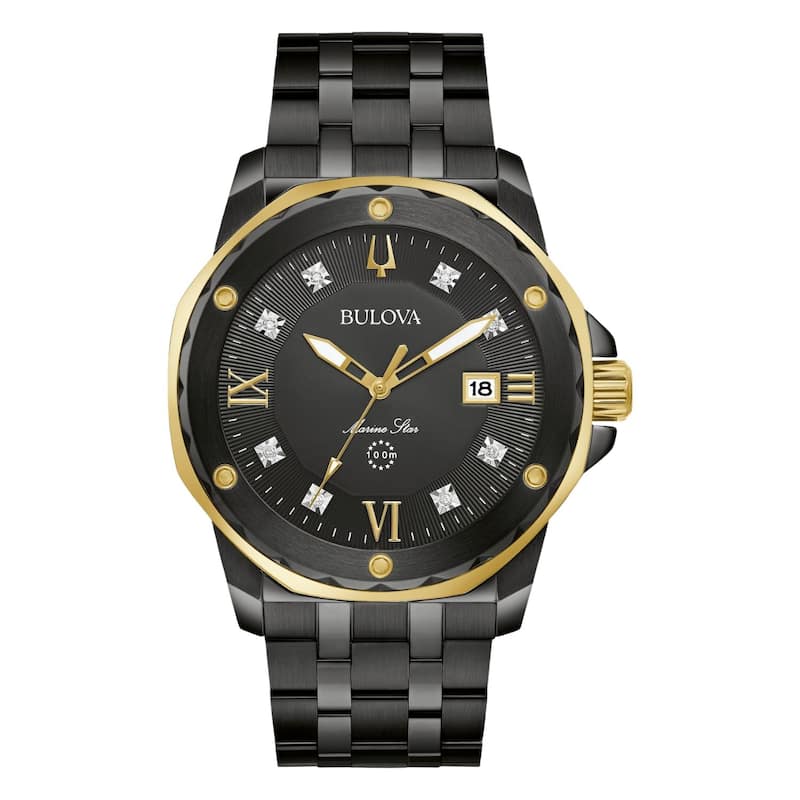 Bulova Men's Marine Black Dial Watch - 98D176 - 6 (36)