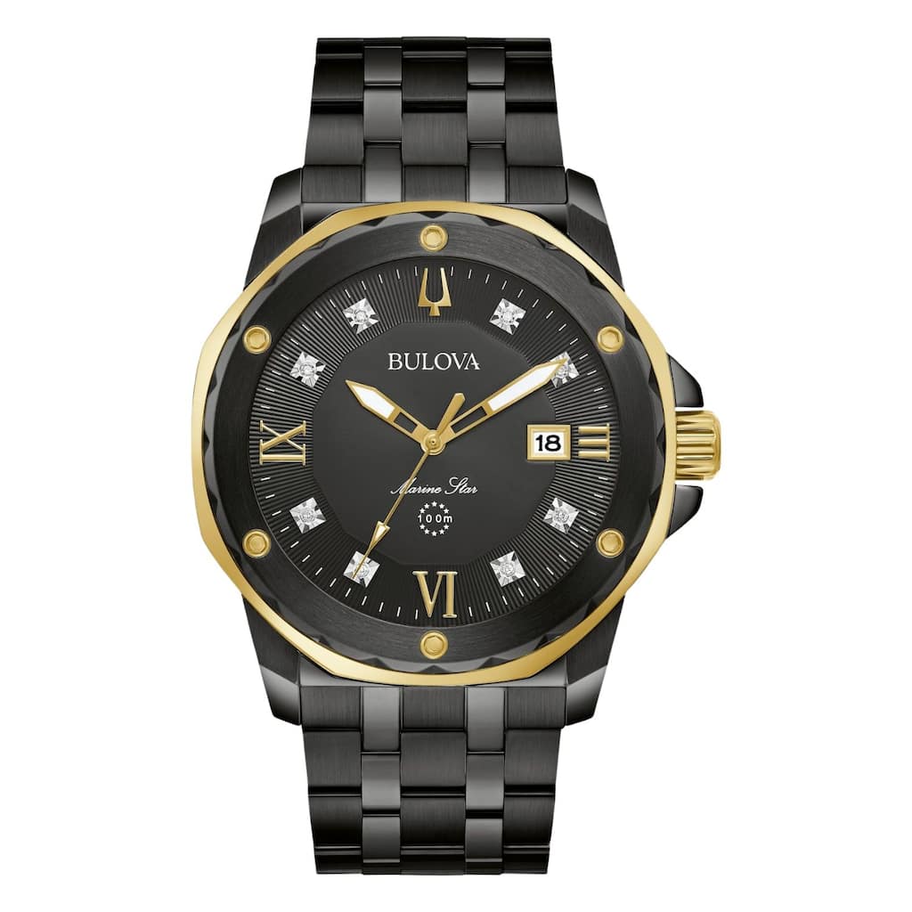 Bulova Men's Marine Black Dial Watch - 98D176 - 6 (36)
