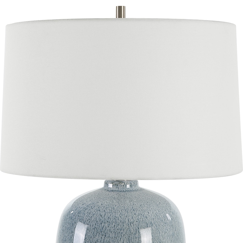 Uttermost Jubilee Sky Blue Table Lamp - 27"H,   Shade 10"H x 18"Dia.