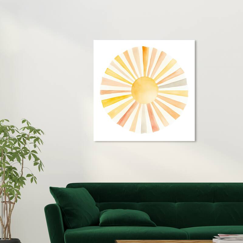 Wynwood Studio Canvas Astronomy and Space El Astro Rey Yellow and Modern & Contemporary Wall Art Canvas Print - 30 x 30