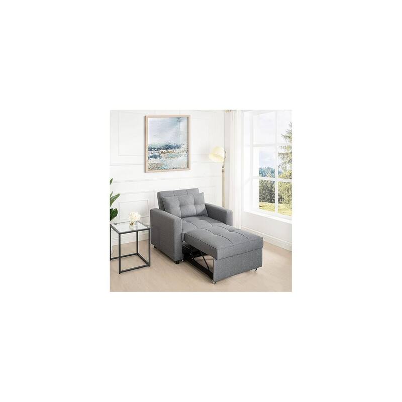 3-in-1 Convertible Recliner Chair Bed – Modern Upholstered Sleeper Sofa, Foldable Lounge Chair for Small Spaces
