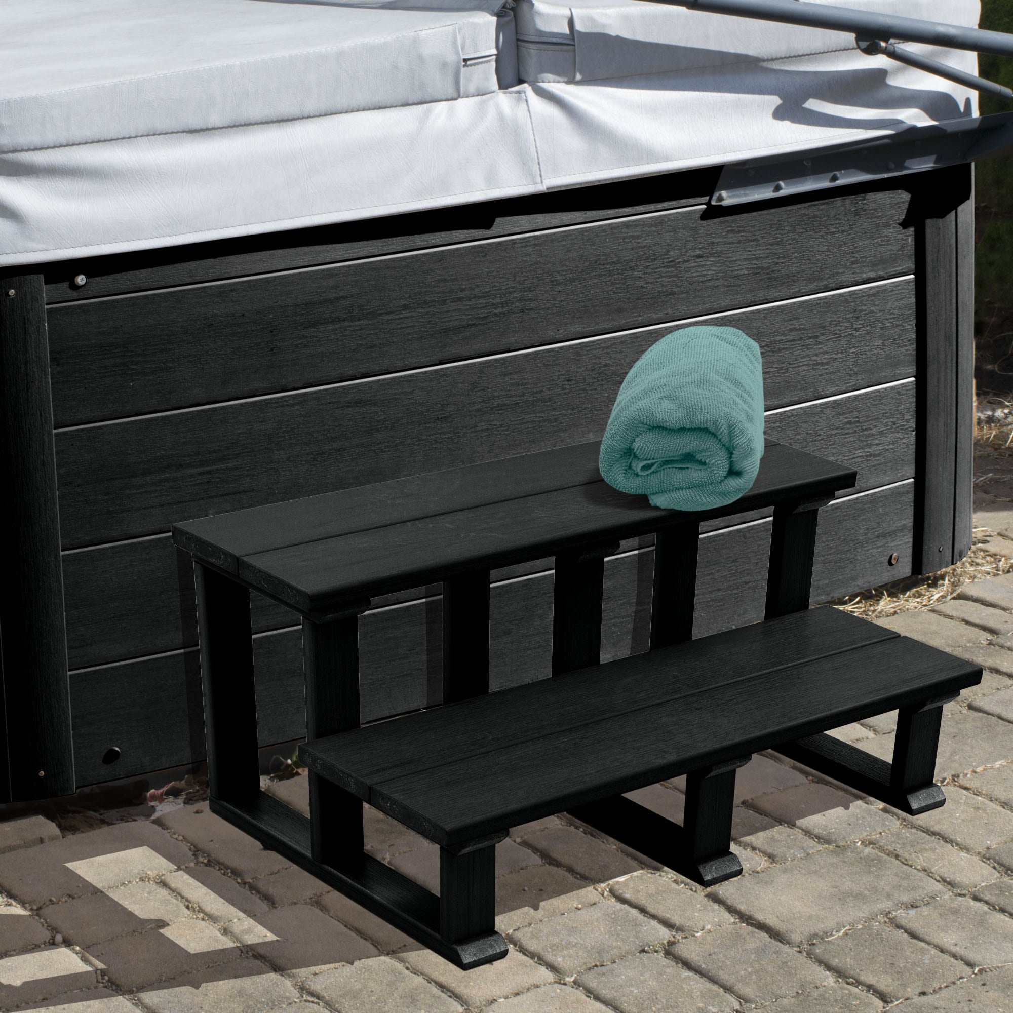 HIGHWOOD Eco-Friendly Hot Tub Spa Two Tier Steps 32"