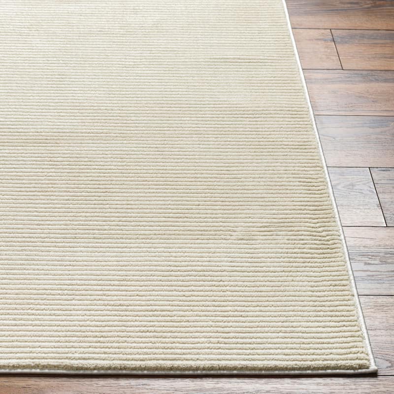 Livabliss Alder Machine Washable Solid Stripe Area Rug