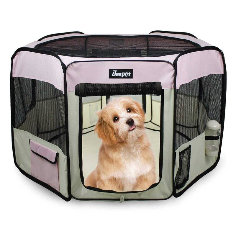 Jespet Soft-Sided Folding Dog & Cat Playpen