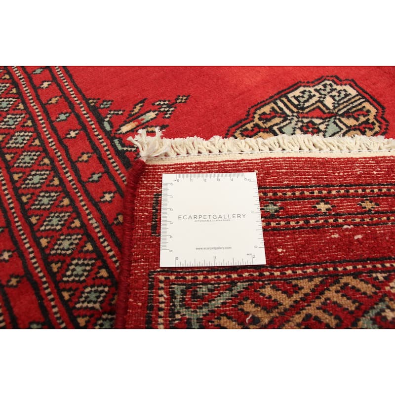 ECARPETGALLERY Hand-knotted Finest Peshawar Bokhara Red Wool Rug - 2'0 x 3'4