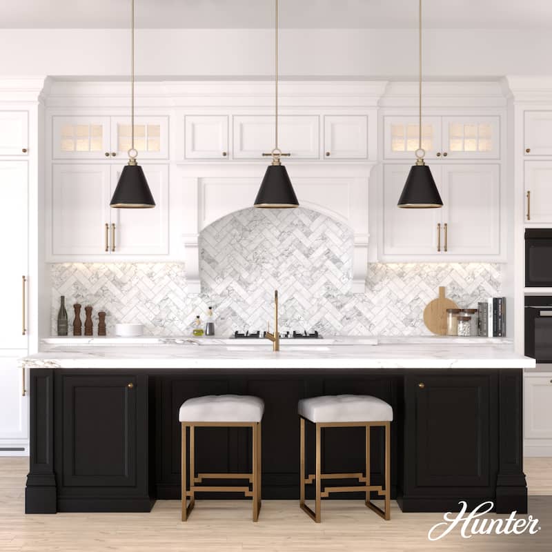 Hunter Klein Art-Deco Metal Pendant - Kitchen Island, Dining Room, Entry - Modern, Industrial