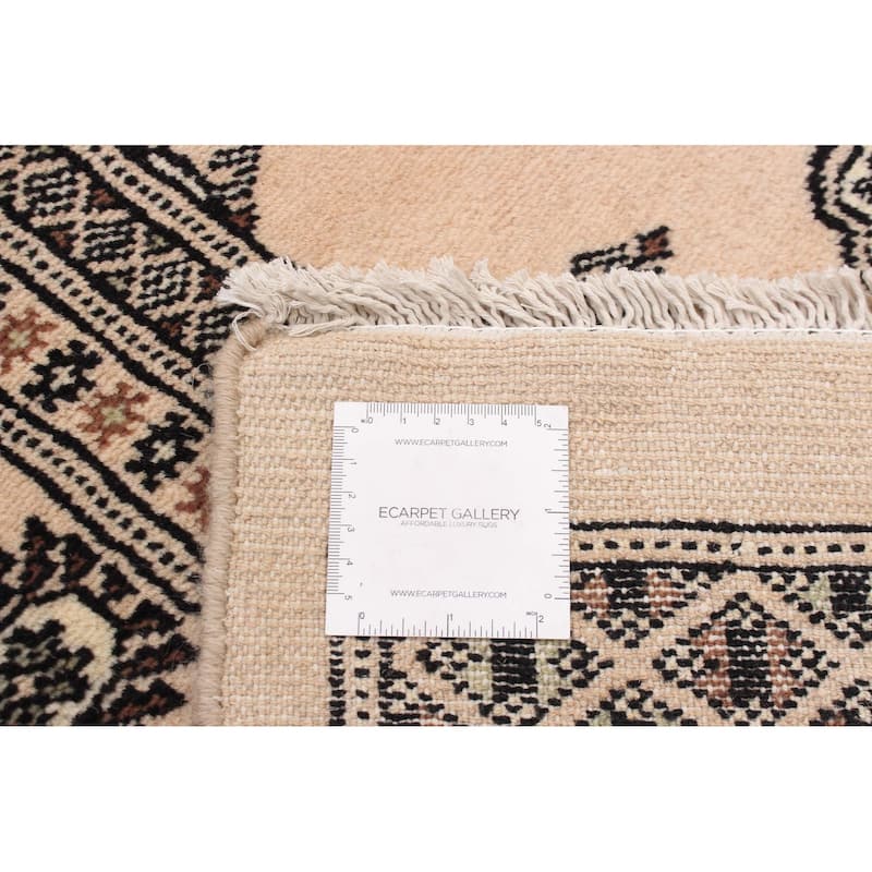 ECARPETGALLERY Hand-knotted Finest Peshawar Bokhara Ivory Wool Rug - 8'3 x 10'9