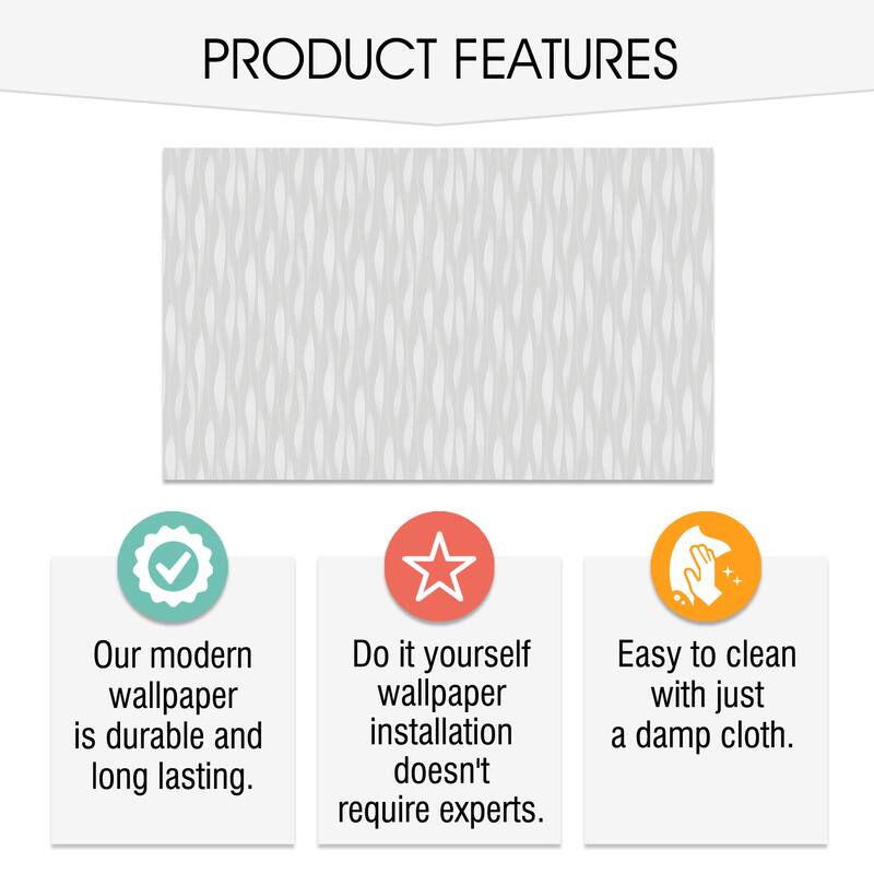 SUSSEXHOME Removable Wallpaper-Waterproof, Strippable, Light Resistance & Cleanable Wall Paper Roll-Wallpaper-Seaweed