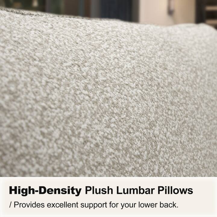 PURPLE LEAF GLFSF Enclosed Black sofa with white seat Outdoor Couch for Yard Porch Deck Patio Conversation Sets