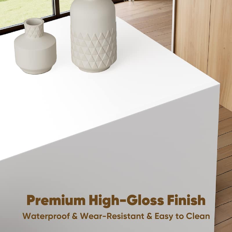 Pocassy Modern LED TV Stand for 55-75 inch TV or Living Room