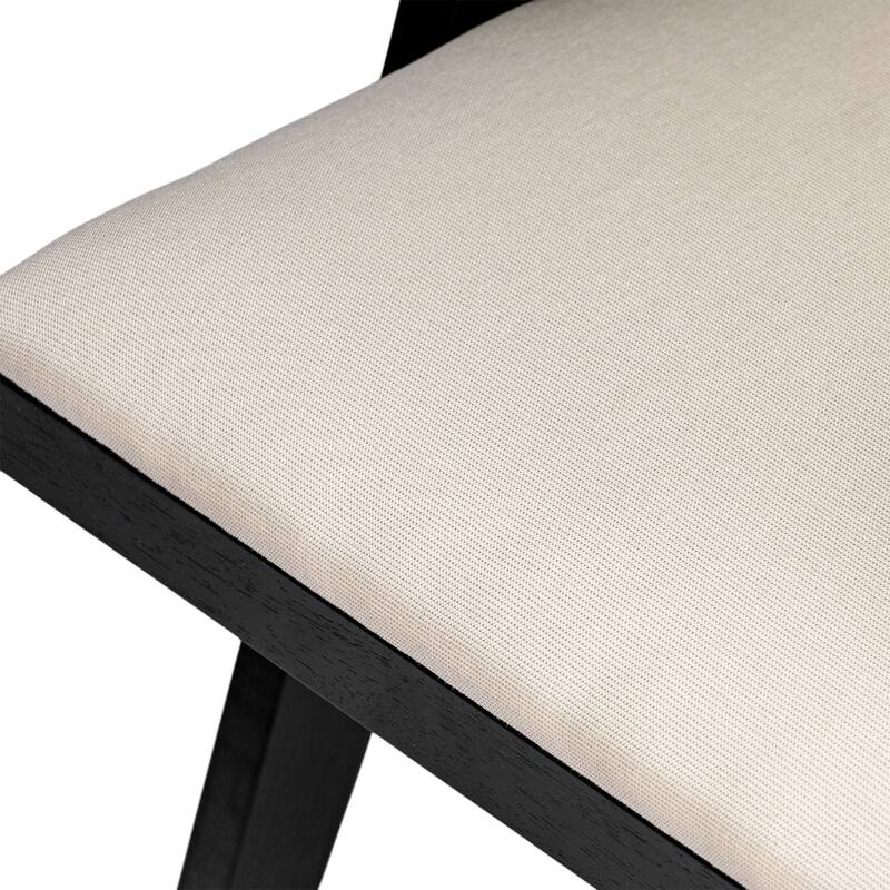 Farmhouse Kitchen Chairs Set of 2, Rattan Back Upholstered Arm Chairs