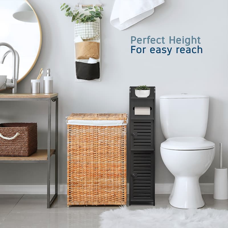 Nestl Bathroom Storage Organizer - Floor Standing Tall Cabinet for Toilet Paper, Towel & Other Bathroom Storage Accessories