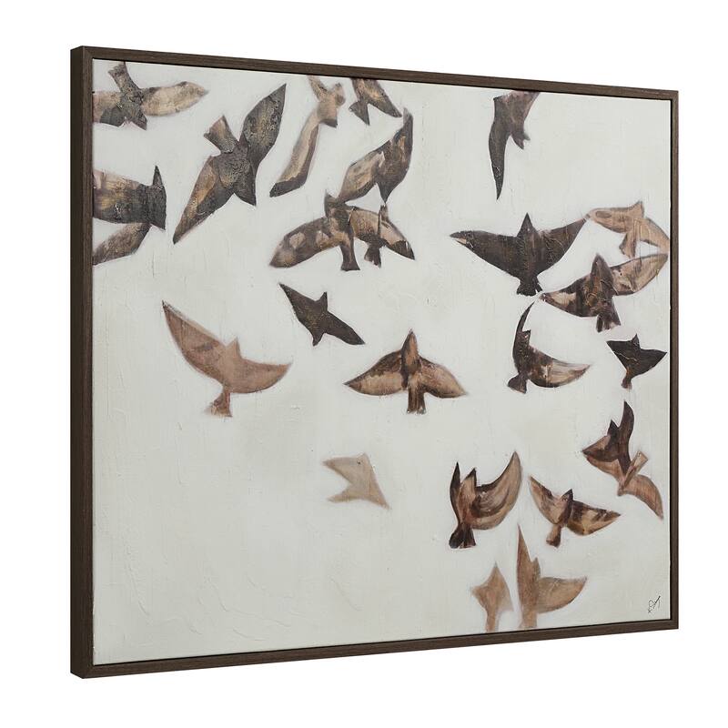 Busan 50" H x 40" W Canvas Art, White