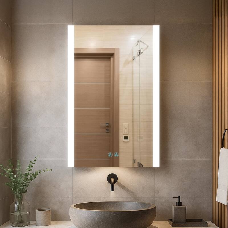 Blossom LED Bathroom Medicine Cabinet with Lighted Mirror, Anti-Fog - 20x32 Inch Right Hinge