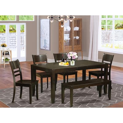 Farmhouse Dining Set - Table with Leaf & Chairs - Kitchen Dining Room Furniture