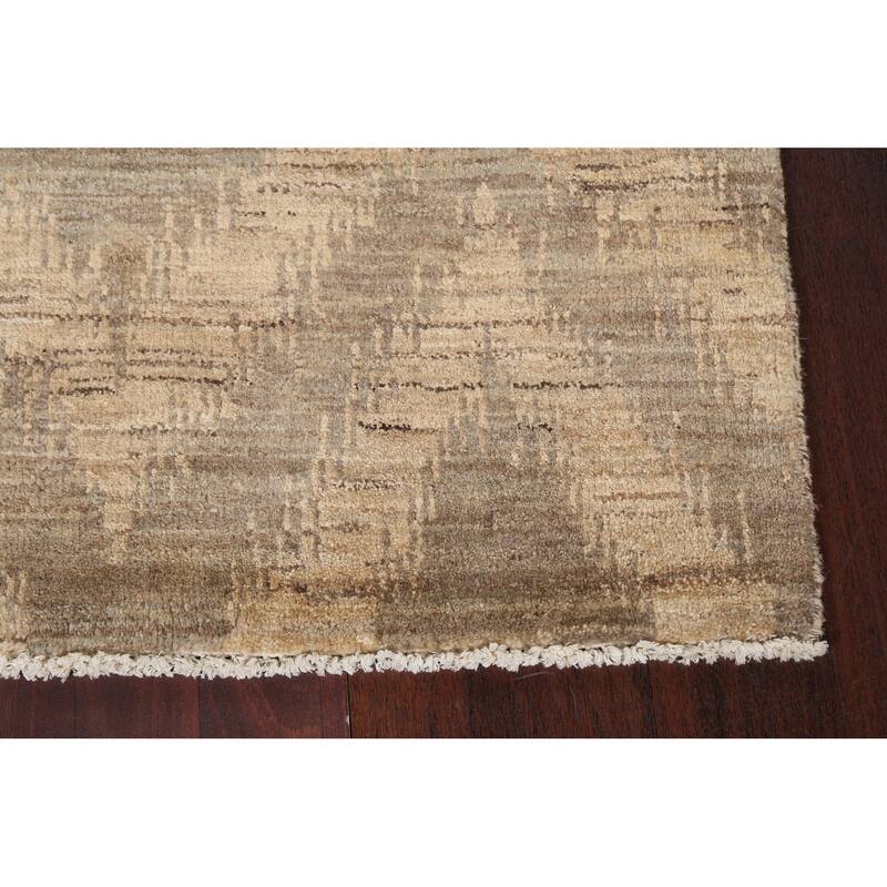 Geometric Gabbeh Kashkoli Wool Runner Rug Hand-knotted Oriental Carpet - 2'6" x 10'9"