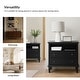 preview thumbnail 6 of 8, HULALA HOME Kamilo Transitional 28''W 2-Drawers End Table with Built-in Charging Station and Solid Wood Legs Set of 2