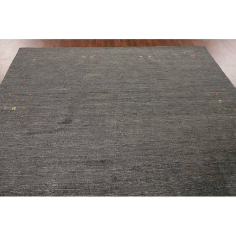 Tribal / Stripe Gabbeh Oriental Area Rug Handmade Wool Carpet - 7'11" x 9'10"