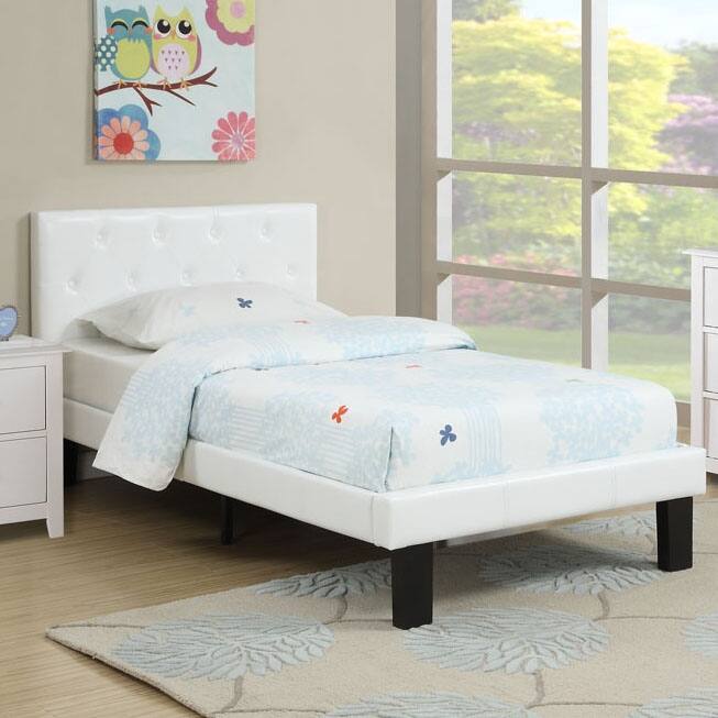 Poundex Platform Button Tufted Twin Bed On Sale Bed Bath & Beyond