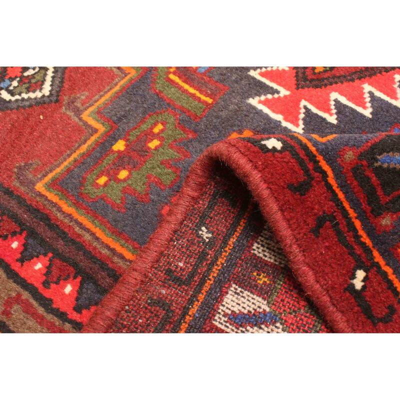 ECARPETGALLERY Hand-knotted Andelz Dark Red Wool Rug - 4'4 x 6'6