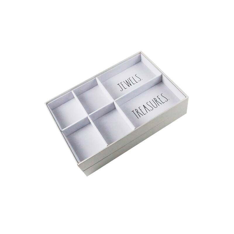 Rae Dunn Set 2 Stackable Jewelry Trays