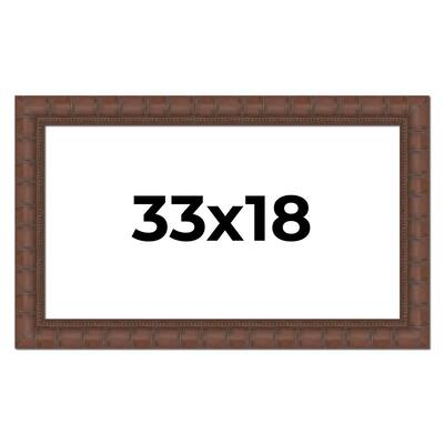 33x18 Frame Pewter Solid Wood Picture Frame Width 1.625 Inches | Interior Frame Depth 0.6875 Inches