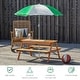 preview thumbnail 3 of 18, Outsunny Kids Picnic Table with Umbrella and Storage Inside, Sand and Water Table, Kids Outdoor Furniture - 36.5" x 33.5" x 19"