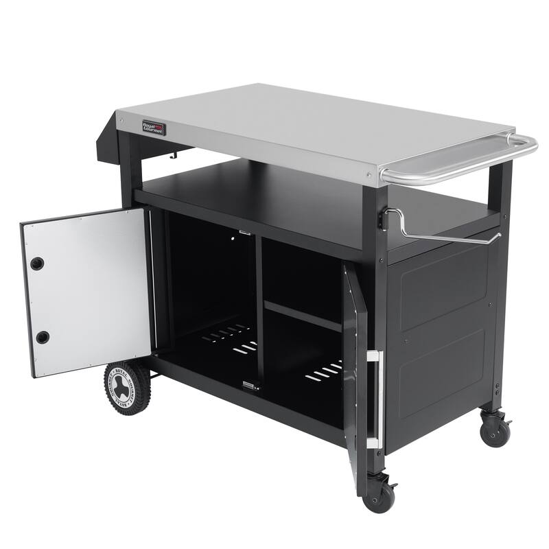 Royal Gourmet Movable Kitchen Cart Grill Prep Table with Storage