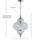 preview thumbnail 14 of 13, Juliette 12" Crystal/Metal LED Chandelier Pendant, Chrome by JONATHAN Y