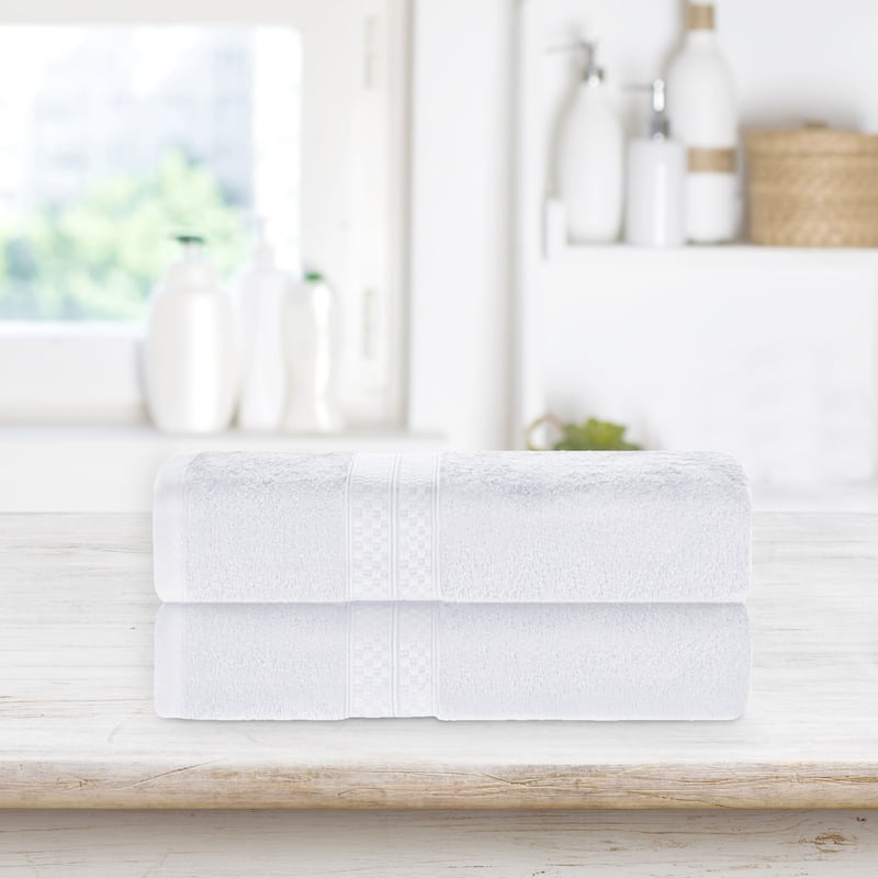 Superior Soft Rayon from Bamboo and Cotton Bath Towel - (Set of 2) - White