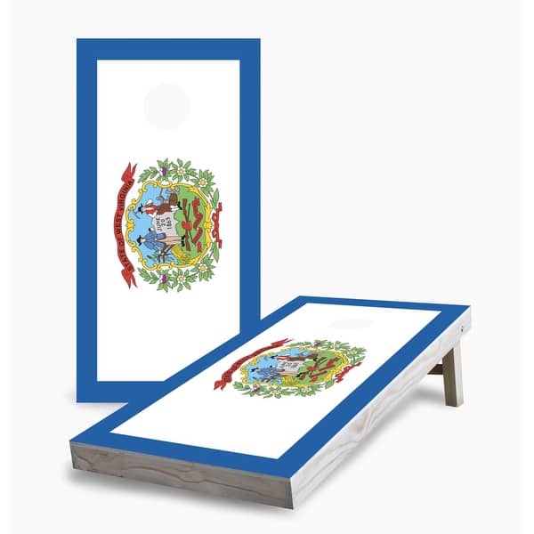 slide 2 of 7, West Virginia State Flag Cornhole Game (Choose Wraps or Boards) 2x4 Boards (24" x 48") - Include ALL Accessories