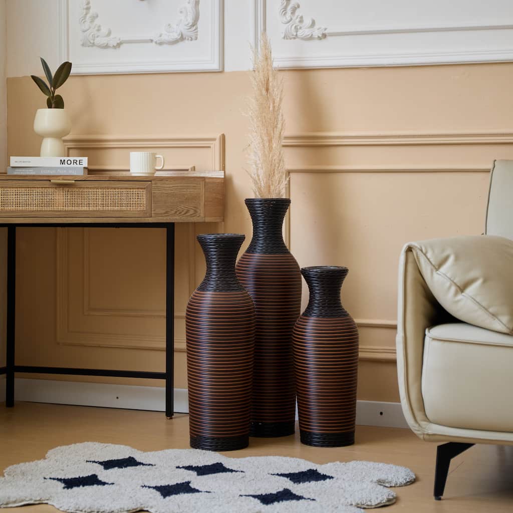 Set of 3 Classic Decorative Floor Desktop Vase (20"/24"/28" H)