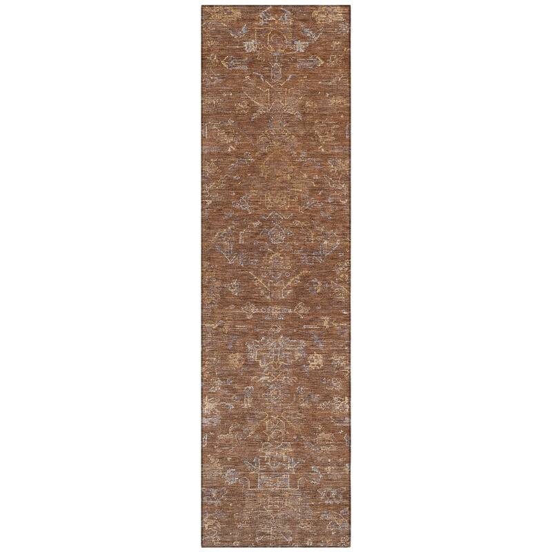 Machine Washable Indoor/ Outdoor Traditional Chelsea Chantille Rug