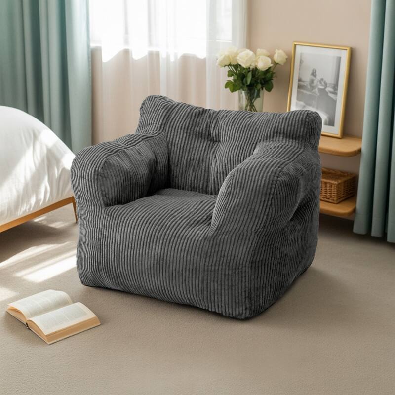 Pamapic Bean Bag Chair, Soft Corduroy Lazy Large Bean Bag Couch
